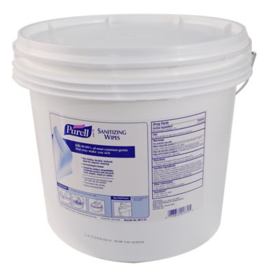 Purell&reg; Sanitizing Wipes in Bucket, 6" x 8" Towelette, 1200 Wipes