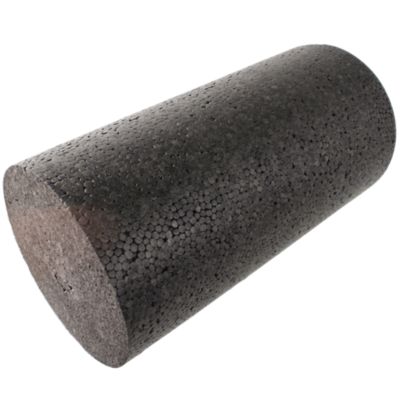 High Density Foam Roller, Round, Black, 12" X 6"