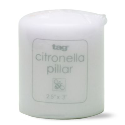 white citronella 2.5x3 pillar candle