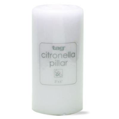 white citronella 3x6 pillar candle