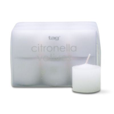 white citronella votive candle set of 12