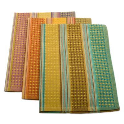 Jardin waffle weave dishtowel set of 3