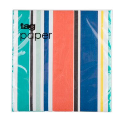 stripes paper luncheon napkin set of 20