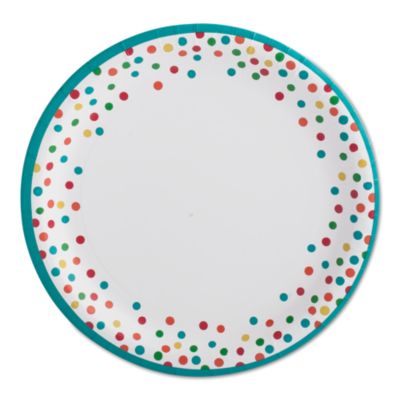 confetti paper dinner plate set of 8