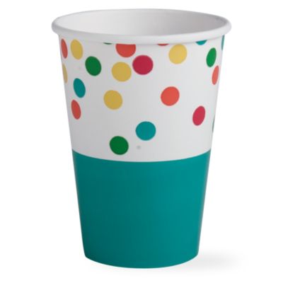confetti paper cup set of 8