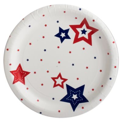 stars paper plate set of 8