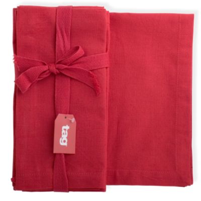 Basic Solid Red Napkin Set Of 4