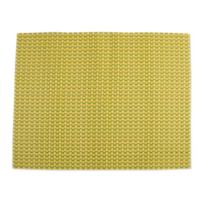 basketweave check yellow placemat