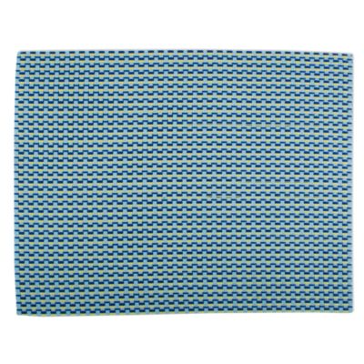 basketweave check blue placemat