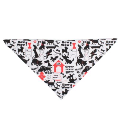 meow & woof dog bandana