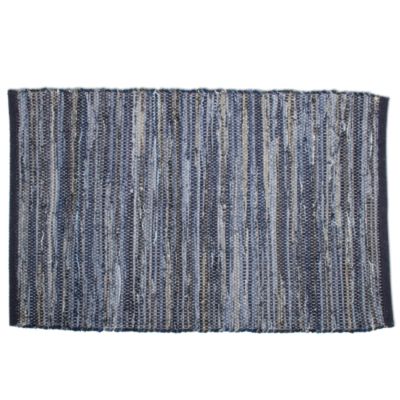 denim chindi blue rug