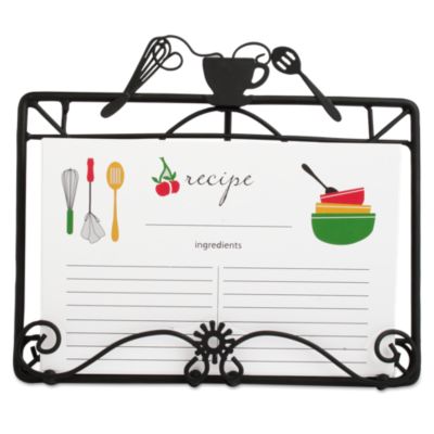 kitchen recipe cards & holder