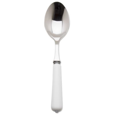 Vintage White Serving Spoon