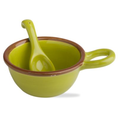 Jardin salt cellar & spoon set