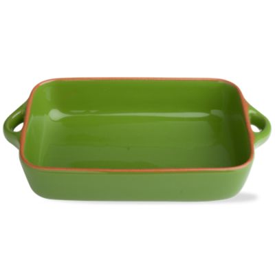 jardin green small rectangular baker