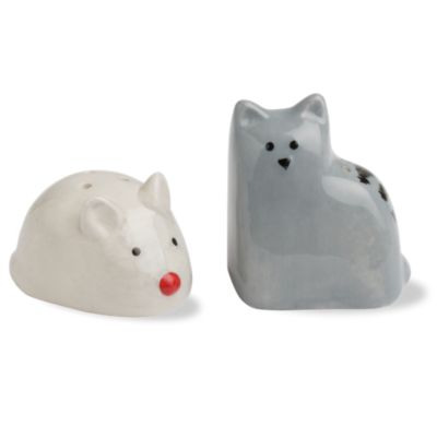 meow & woof cat & mouse salt & pepper shakers