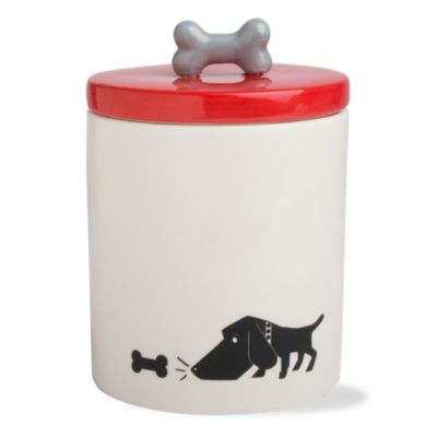 meow & woof dog treat canister