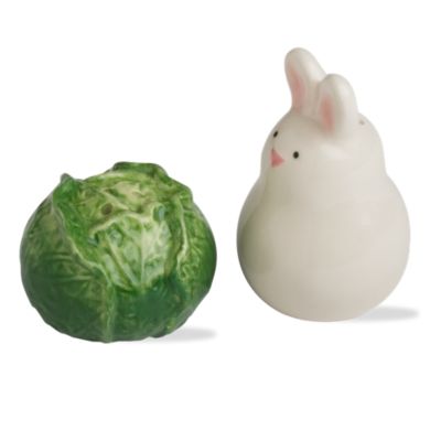 Easter Bunny & Lettuce Salt & Pepper Shakers
