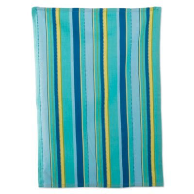 stripe aqua dishtowel