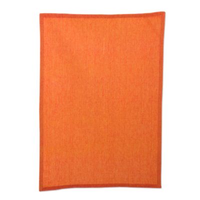 chambray solid red waffle weave dishtowel