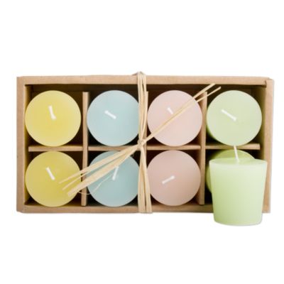 Spring Pastel Votive Candle Set of 8