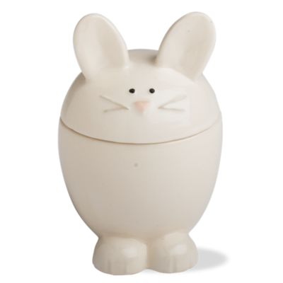 easter bunny egg cup and topper set