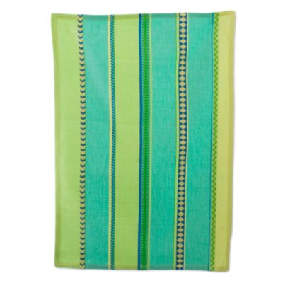 tizac aqua jacquard dishtowel
