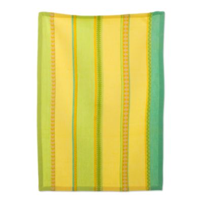 tizac yellow jacquard dishtowel