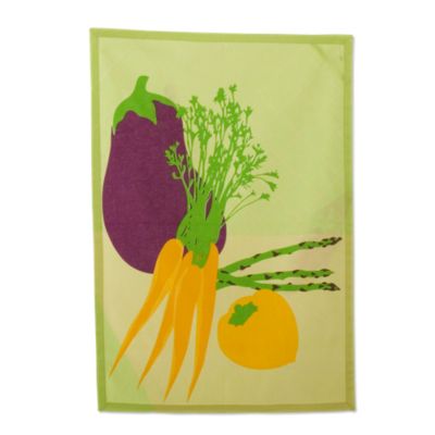 market vegetables dishtowel
