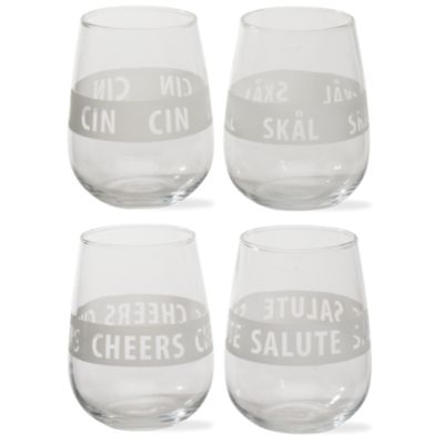 Viva Stemless Wine Glass Set of 4