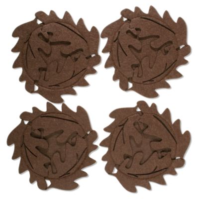 Autumn harvest felt leaf coaster set of 4
