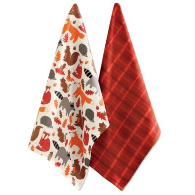 Fall critters dishtowel set of 2