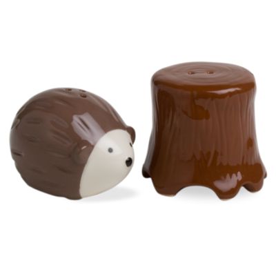 Fall critters hedgehog salt & pepper shakers