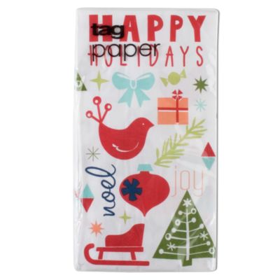 Happy Holidays Paper Buffet Napkin Set of 20