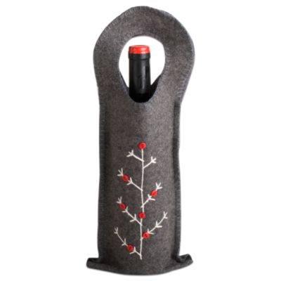 Winter Tree Felt Wine Bag