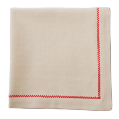 Winter Zig Zag Embroidered Napkin