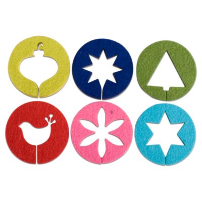 Happy Holidays Wine Charm Set of 6
