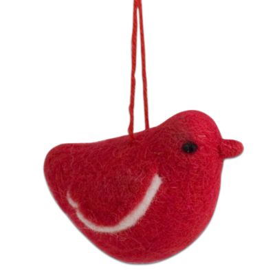 Christmas Bird Woolen Ornament