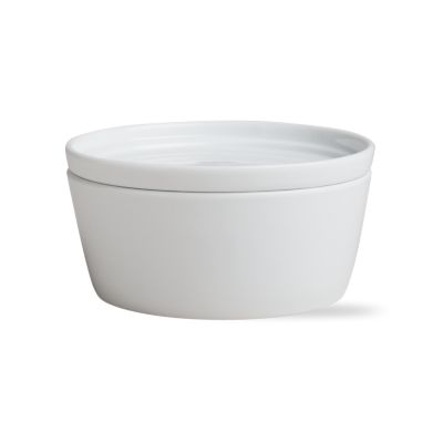 whiteware small round bowl with lid