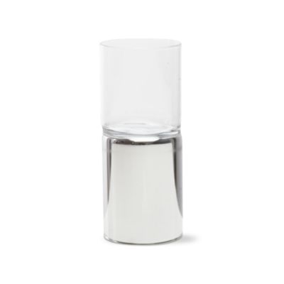 Silver Rimmed Short Tealight Holder