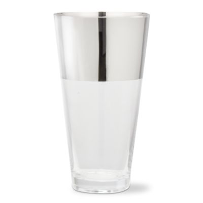 Silver Rimmed Short Vase