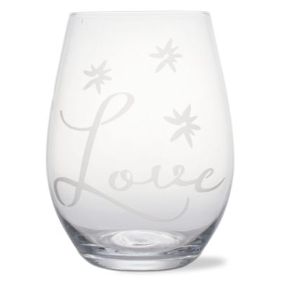 "Love" Stemless Wine Glass