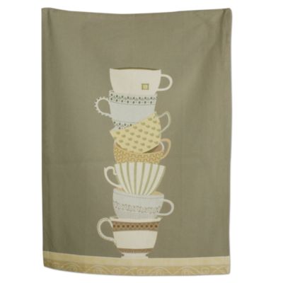 teacups topiary dishtowel
