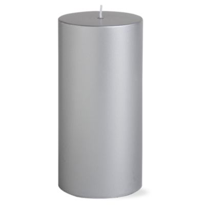 silver 3x6 pillar candle