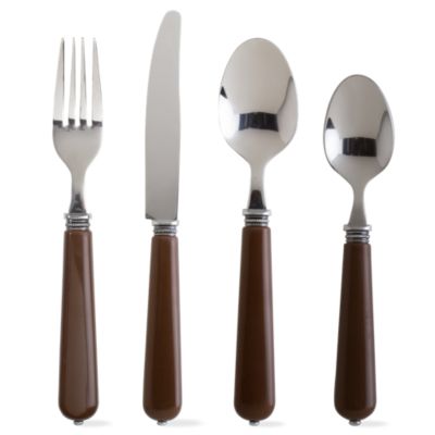 Vintage Chocolate 16 Piece Flatware Set