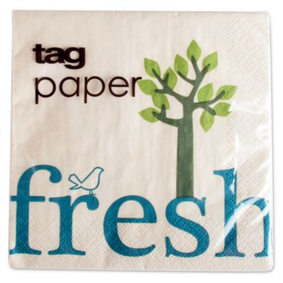 garden paper cocktail napkin set of 20