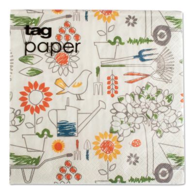 garden paper luncheon napkin set of 20