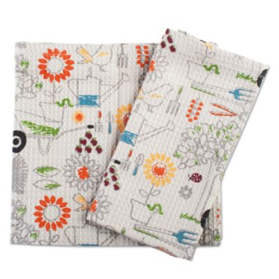 garden waffle weave towel set of 2