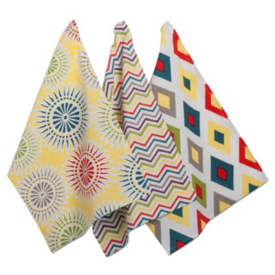 del sol printed dishtowel set of 3