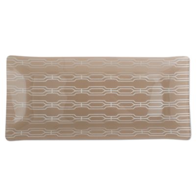 java rectangular glass platter